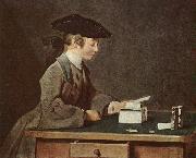 Jean Baptiste Simeon Chardin The House of Cards Spain oil painting artist